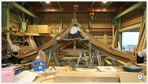 施工中の高龍神社